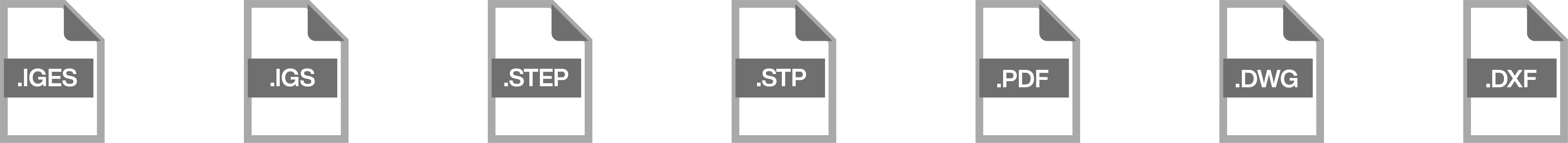 format files step stp iges igs pdf dxf dwg